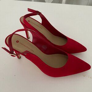 Metropolitan View Red Micro Fiber Slingback Shoe